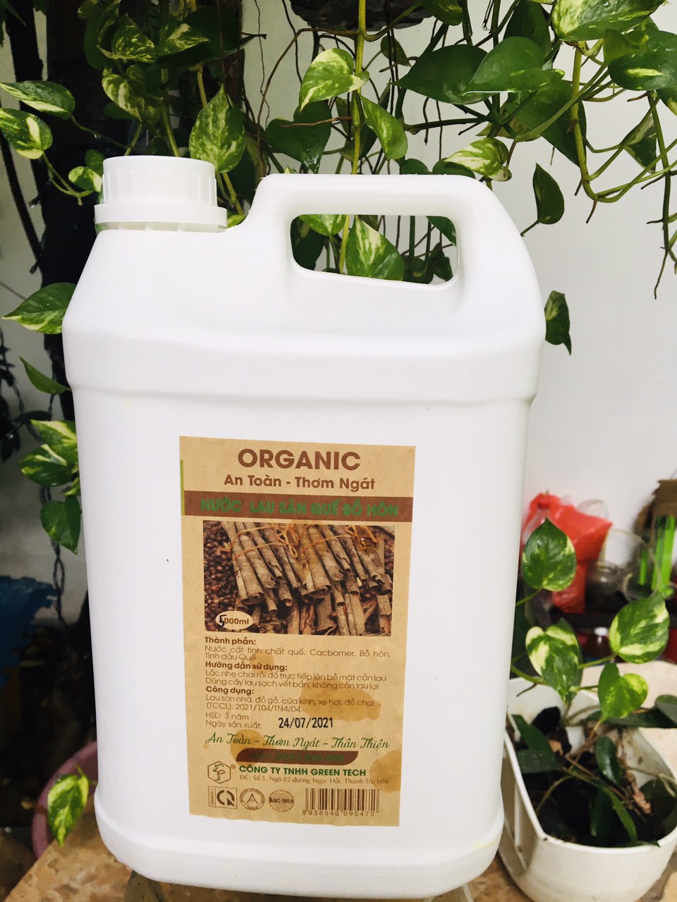 Nước lau sàn quế 5000ml xua đuổi côn trùng - An toàn cho da - Cả nhà luôn thơm ngát