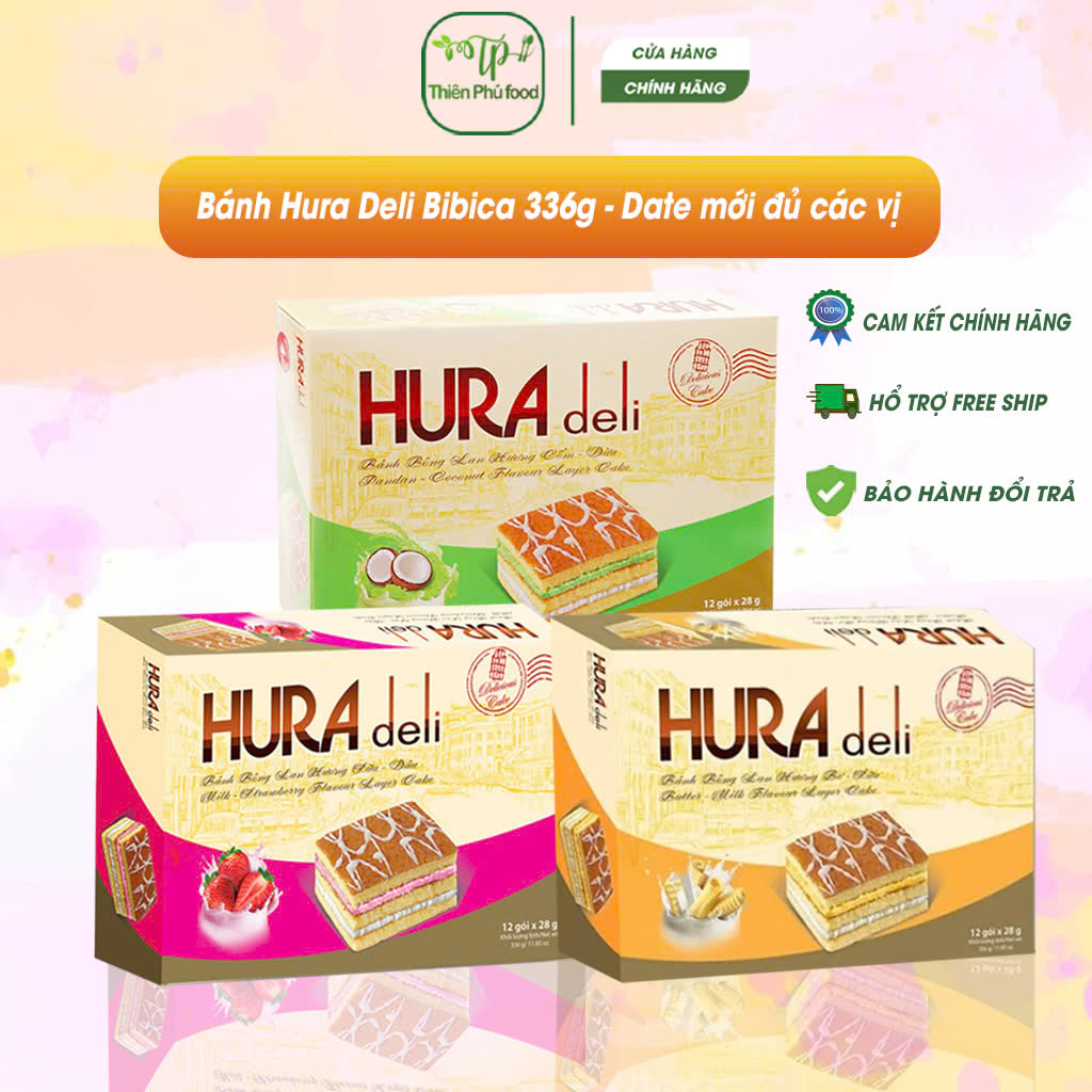 Bánh Hura Deli Bibica 336g - Date mới đủ các vị