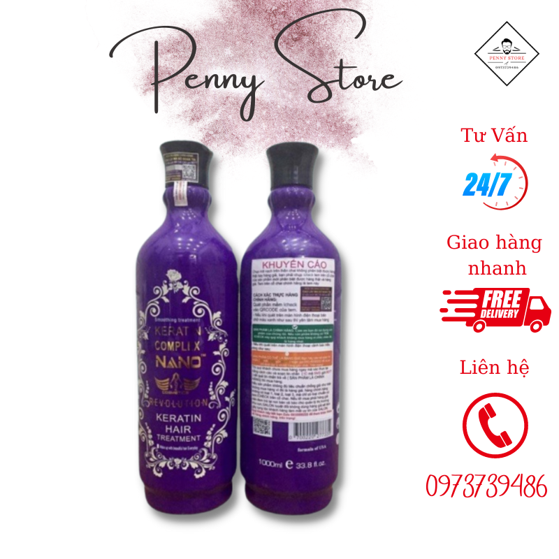Hấp phục hồi keratin complex nano tím thủy phân 1000ml hàng chuẩn hãng camy shop68