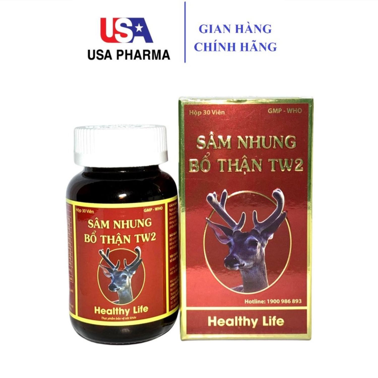 Sâm nhung bổ thận TW 2 Bổ thận, tráng dương, mạnh gân cốt - Lọ 30 viên