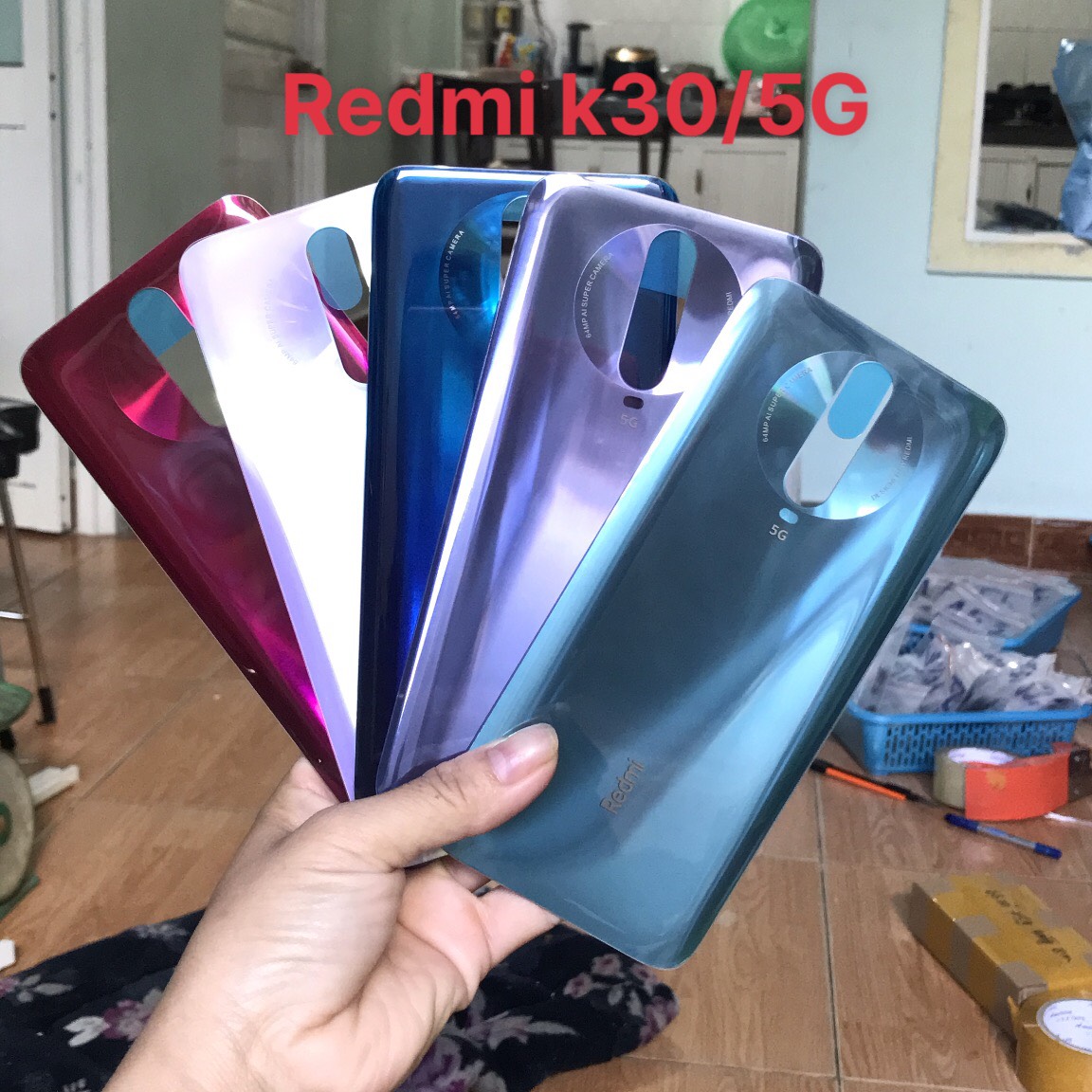 Nắp lưng xiaomi redmi k30, redmi k30i, redmi k30 5g bằng kính