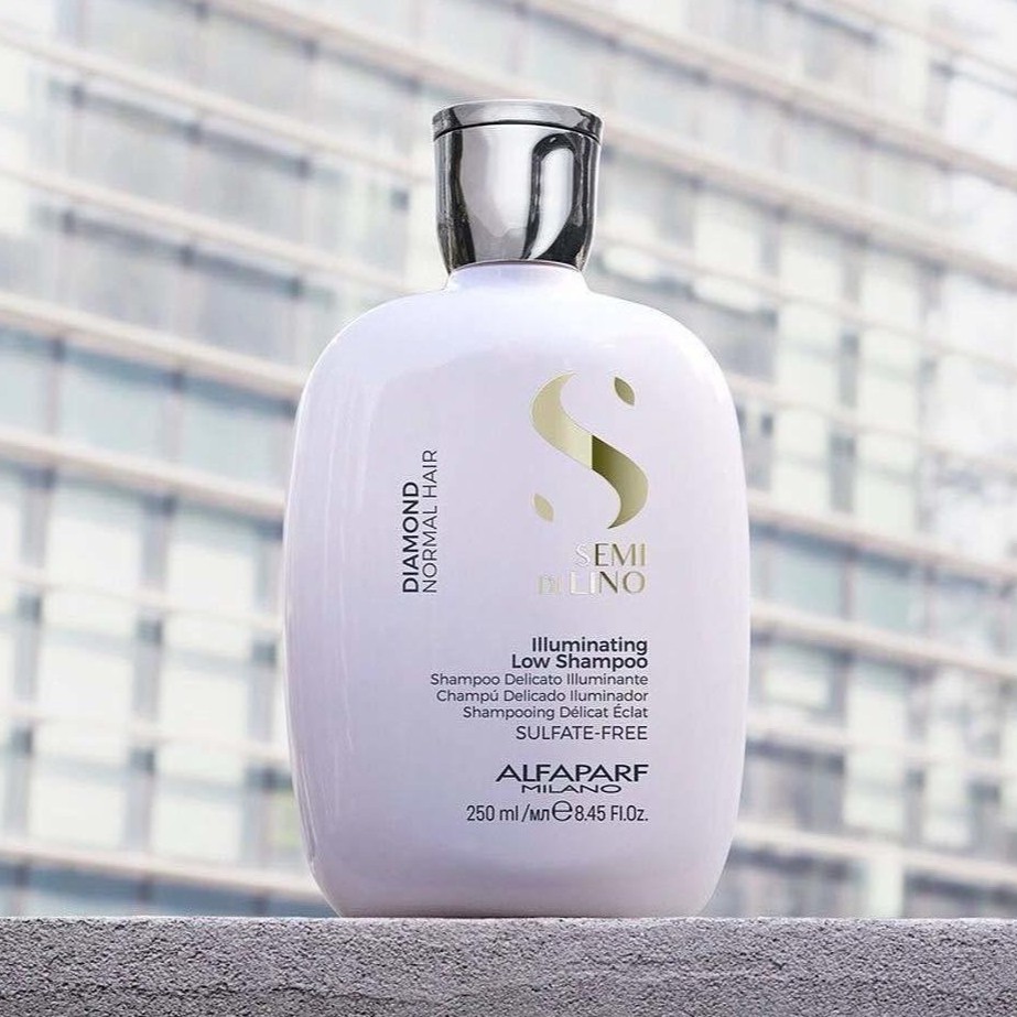 Dầu gội Diamond chăm sóc tóc bóng mượt Semi Di Lino Illuminating Low Shampoo Alfaparf 250ml