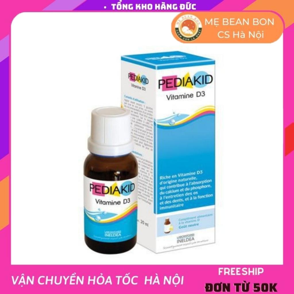 Vitamin d3 Pediakid của Pháp dạng giọt 20ml phát triển xương răng cho bé từ sơ sinh - mẹ bean bon