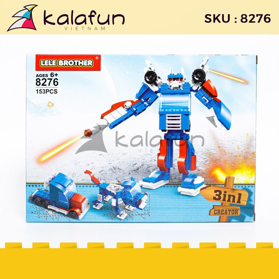 Đồ chơi lắp ráp lego robot Transformer Optimus Prime Lele Brother 8276