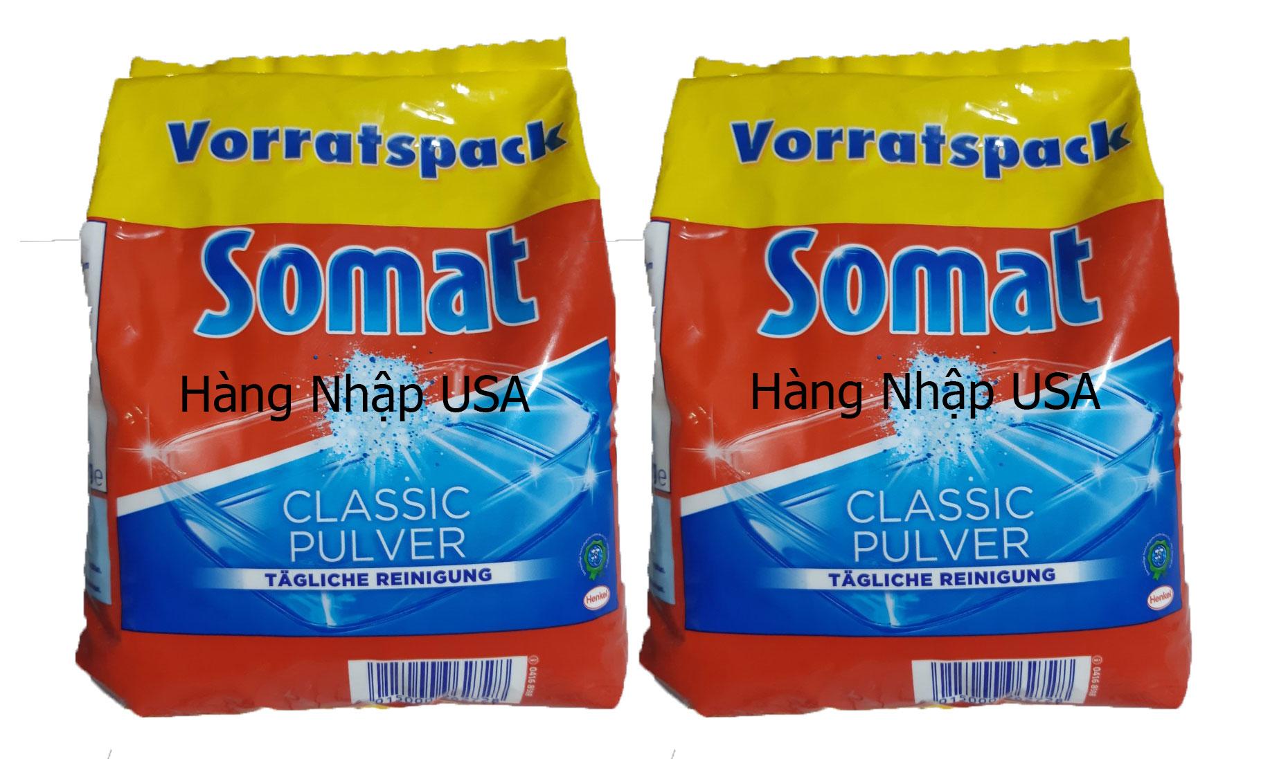 Combo 2 túi bột rửa ly & bát Somat 1.2kg/ túi - Đức