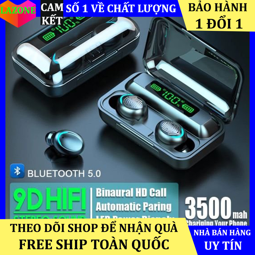 Tai Nghe Bluetooth BTH - F9 - 5 Pro Quốc Tế Nâng Cấp Nút CẢM ỨNG Bluetooth 5.0 Kén Sạc 3500 Mah Âm Thanh Sắc Nét - Tai Nghe Bluetooth Không Dây Amoi F9 pro Pin Trâu - Tai Nghe Buetooth cho mọi dòng máy