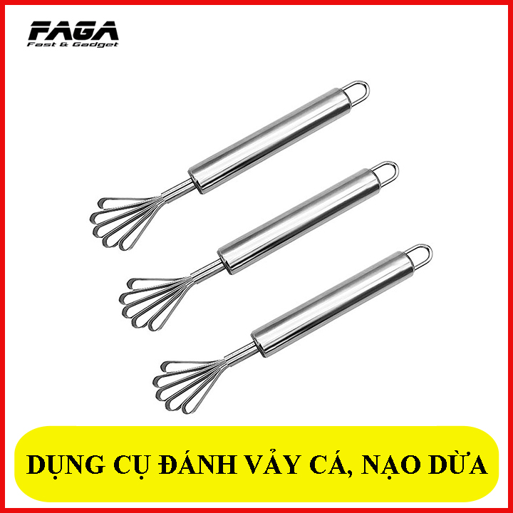 Dụng cụ đánh vảy cá - nạo dừa 2 trong 1 inox tiện lợi