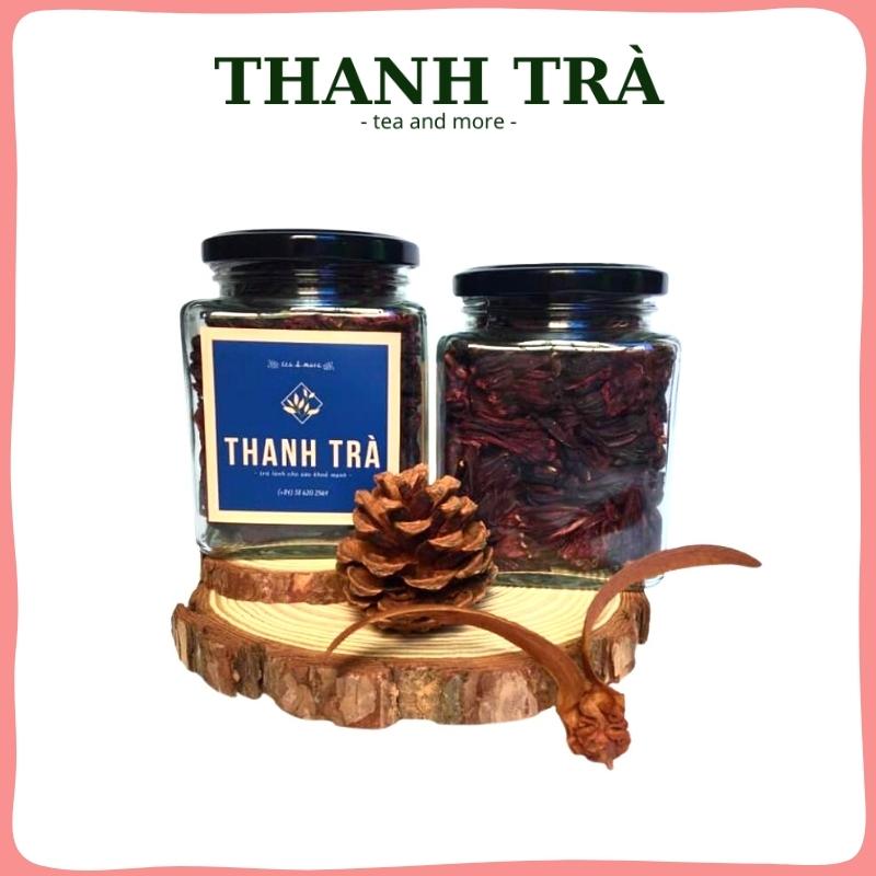 Trà hoa atiso đỏ, trà hibiscus hủ thủy tinh 380ml