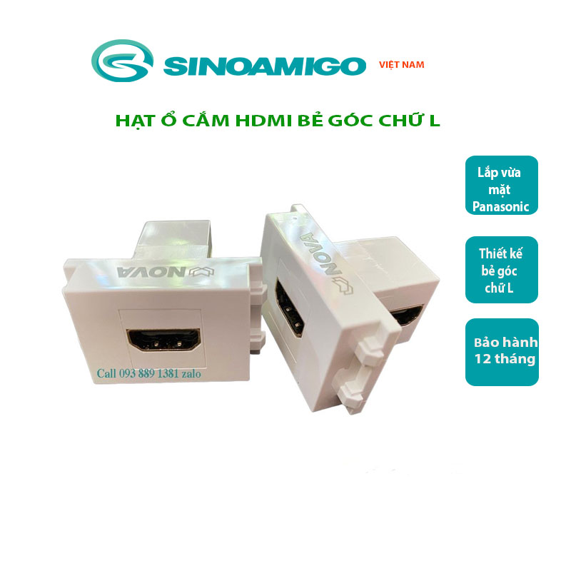 Hạt ổ cắm HDMI âm tường - Đầu nối HDMI âm tường, dùng cho cả ổ cắm âm sàn - Hàng chính hãng