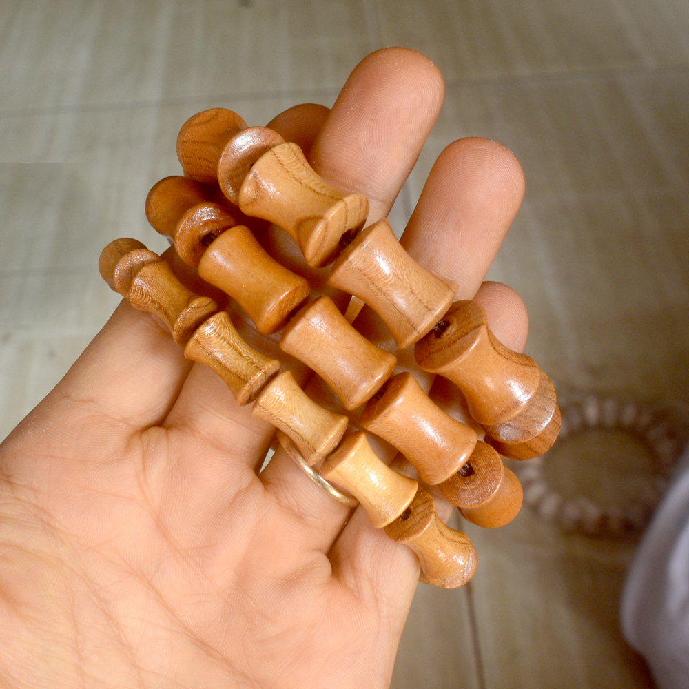 Vòng tay chuỗi hạt gỗ trụ tròn-Nhiều cỡ ly