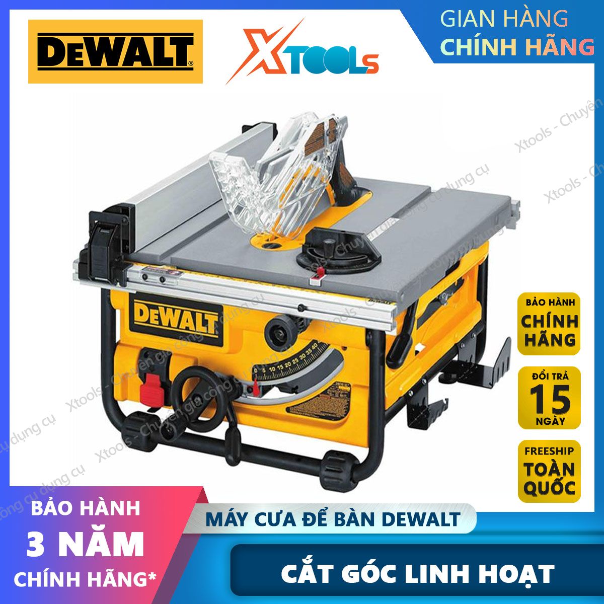 Máy cưa để bàn 1800W DEWALT DWE7470-B1 góc cắt điều chỉnh linh hoạt. Máy cưa chỉnh góc nghiêng 90 độ, cắt sâu tối đa 76.2 mm