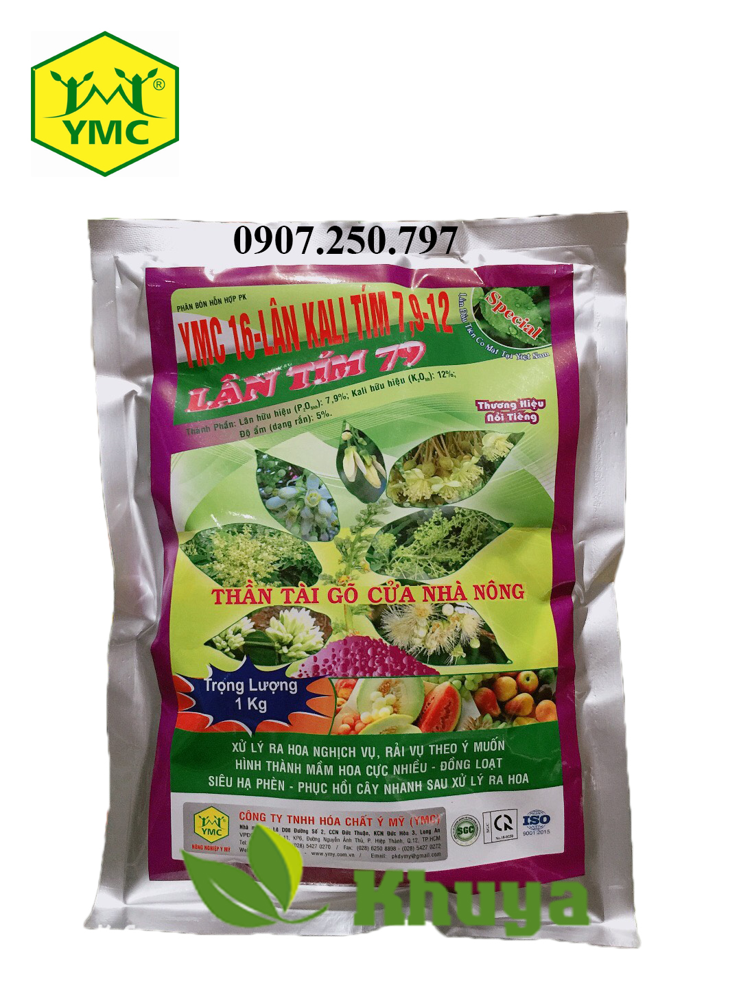 Phân bón hỗn hợp PK YMC 16 – Lân Kali Tím 7,9-12 (Lân tím 79)