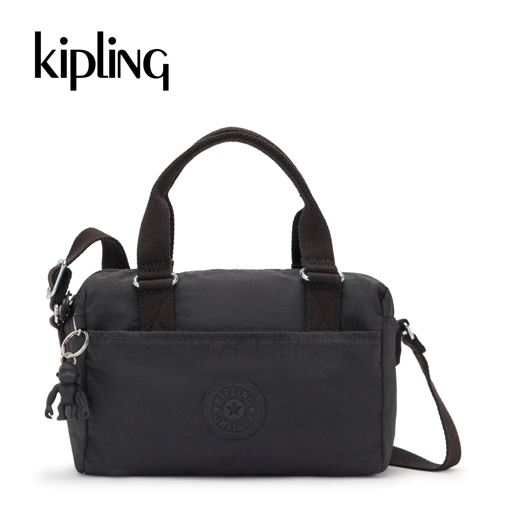 Kipling túi đeo chéo nữ folki mini - black noir - huki3875