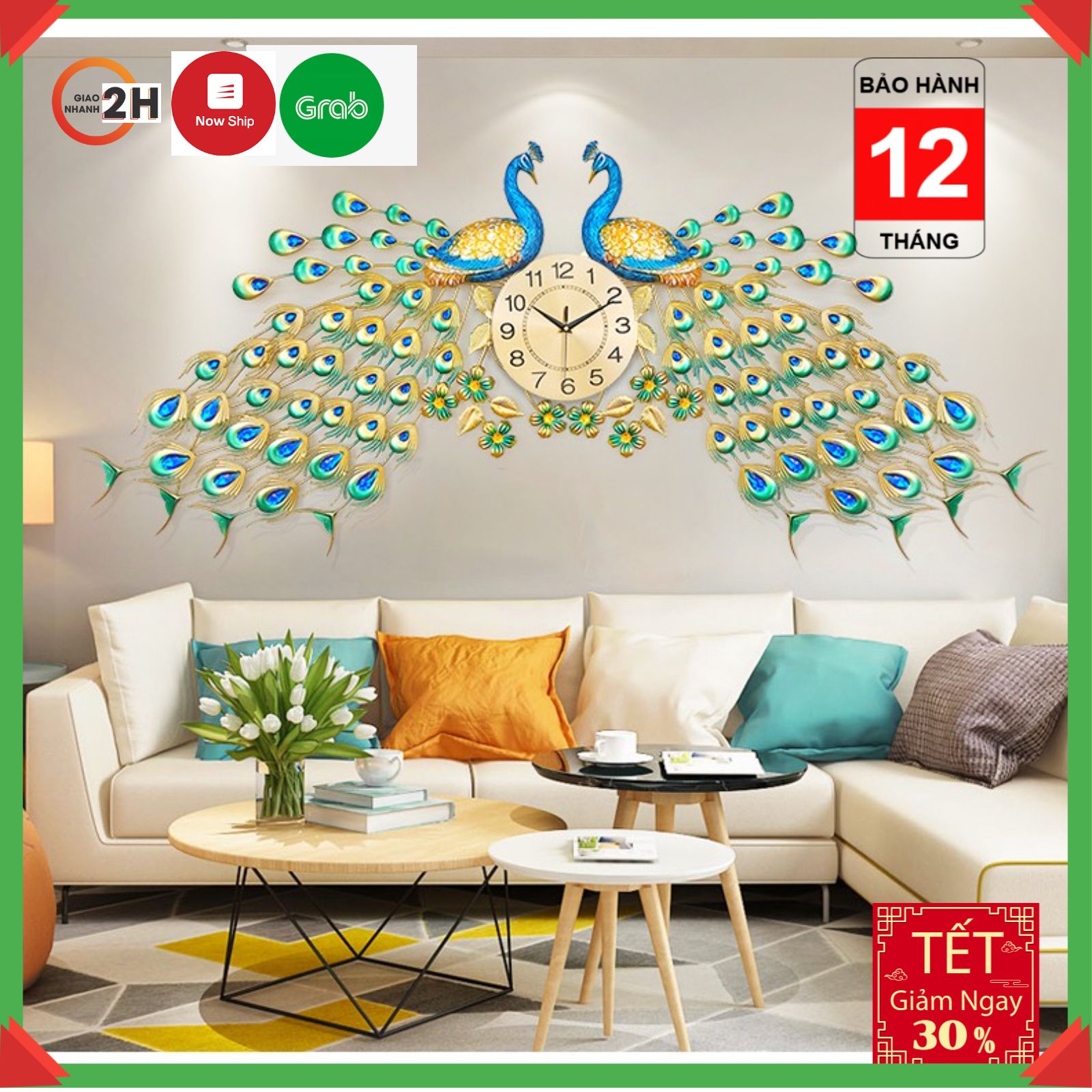 Đồng hồ chim công Lian686