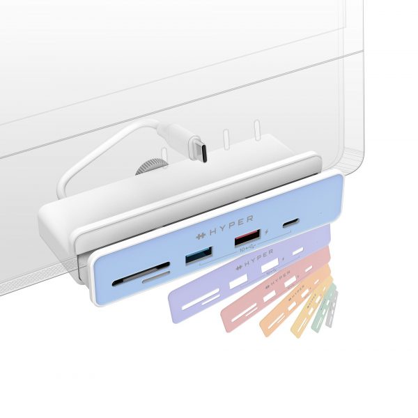 Cổng Chuyển Chuyên Dụng Imac 24″ HYPERdive HDmi 4K60Hz 6-In-1 USB-C Hub (Kèm 7 Miếng Dán Theo Màu Imac 24″) - HD34A8