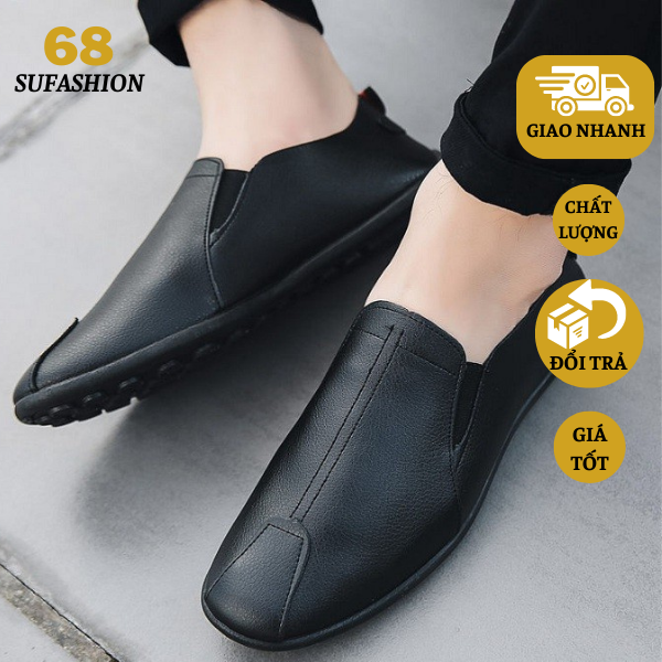 Giày lười da nam, giày mọi nam thời trang hàn quốc phong cách công sở lịch lãm sang trọng