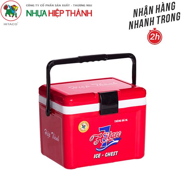 [HCM]THÙNG ĐÁ HITACO VUÔNG 8  LÍT   HIỆP THÀNH CAO CẤP-Kích thước: 29.0 x 21.0 x H 22.0 CM-GIAO NHANH 2H