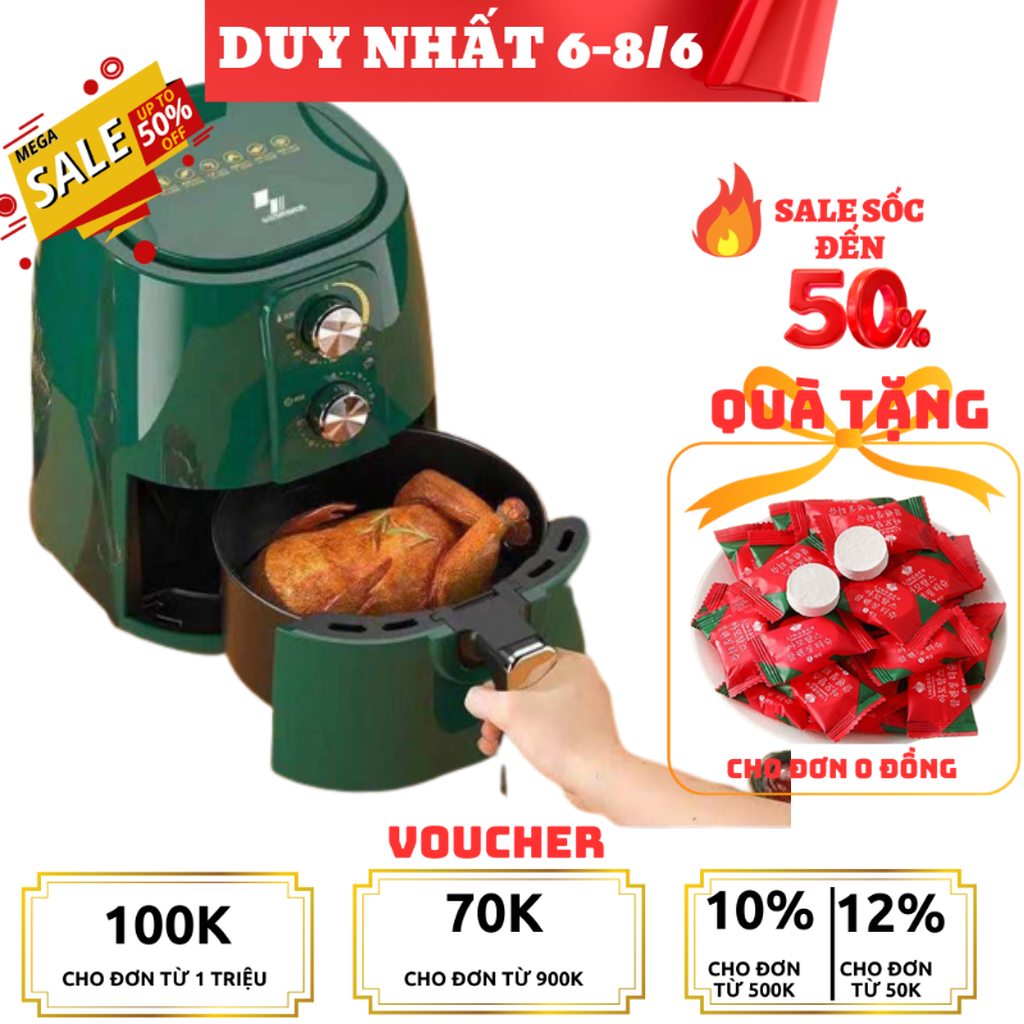 XẢ KHO-THANH LÝ GẤP 79% Nồi chiên không dầu 7 lít - Nồi chiên không dầu
