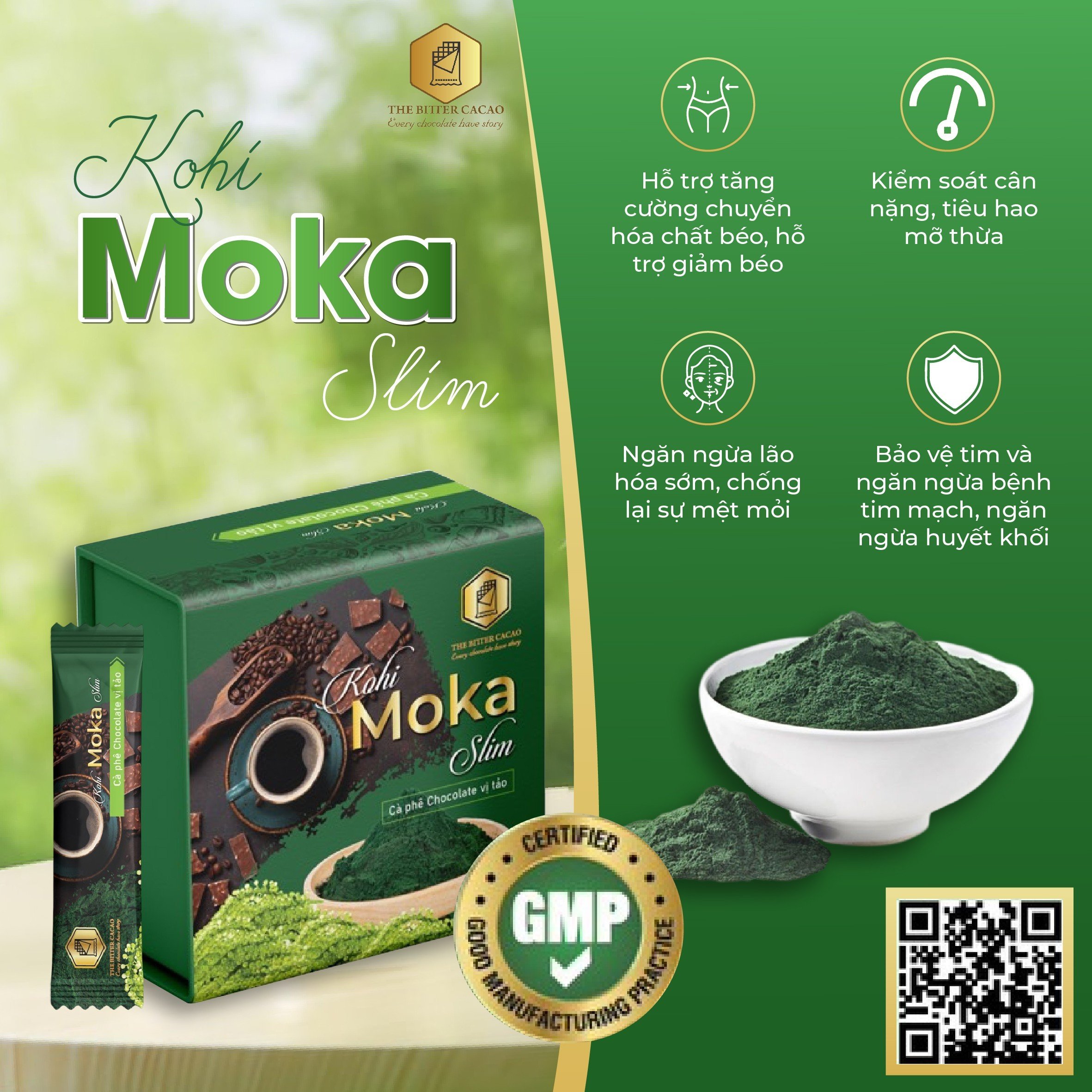 Thực phẩm Kohi Moka Slim hỗ trợ giảm cân The Bitter Cacao