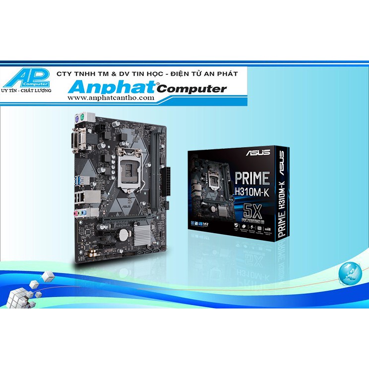 Bo mạch chủ main prime asus h310m-k hàng công ty - bảo hành 36 tháng