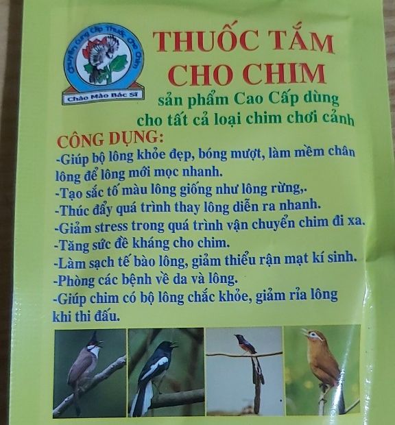 3 gói tắm cho chim