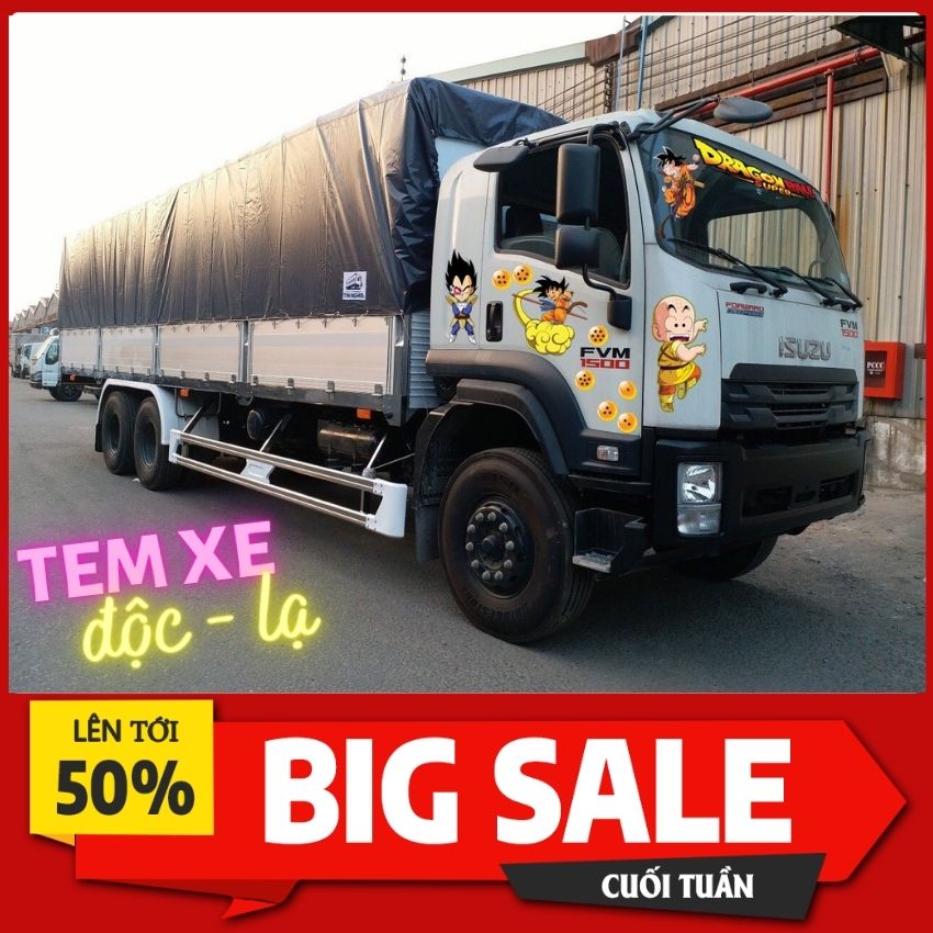 Decal Xe Tải Độc Lạ - Tem Độ Ô tô xeTải Bảy Viên Ngọc Rồng