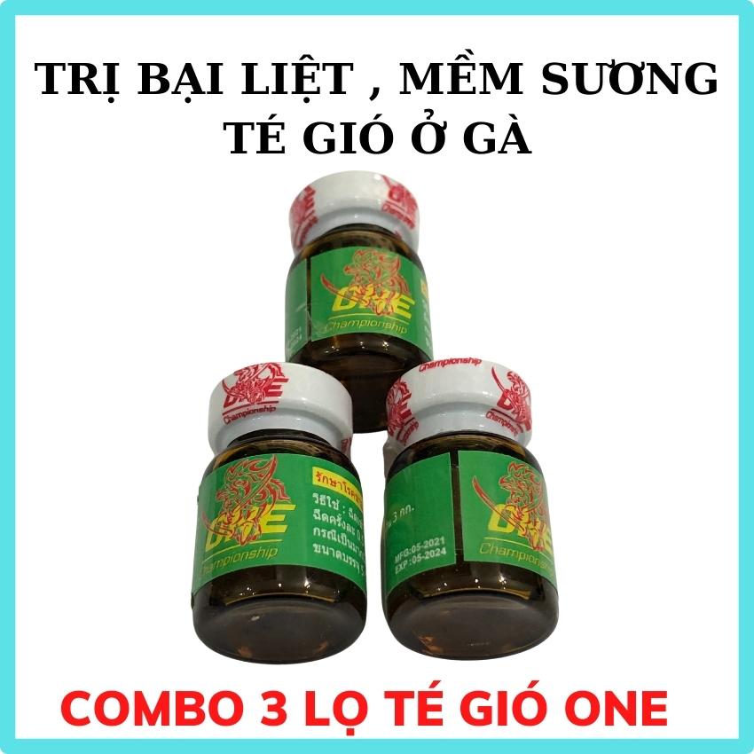 Té gió, bại liệt One Xanh, chai 5ml, gà bị bại liệt, thu oc gà bị té gió, tri té gió, Bại liệt cho gà