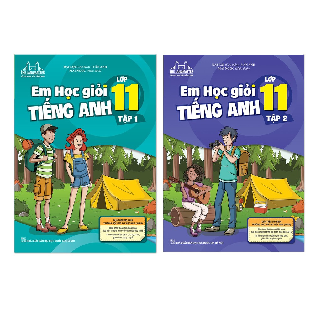Sách combo em học giỏi tiếng anh lớp 11 tập 1+ tập 2 có mã cào