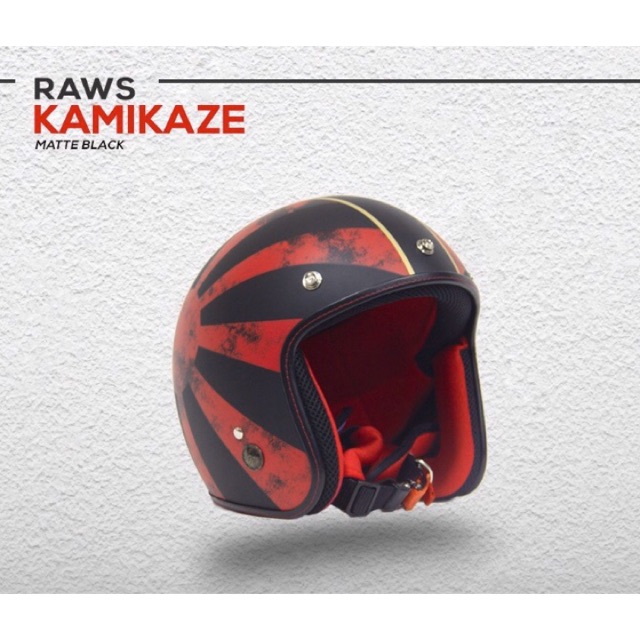 Mũ bảo hiểm Raws Kamikaze Đen nhám - Arrow Shop