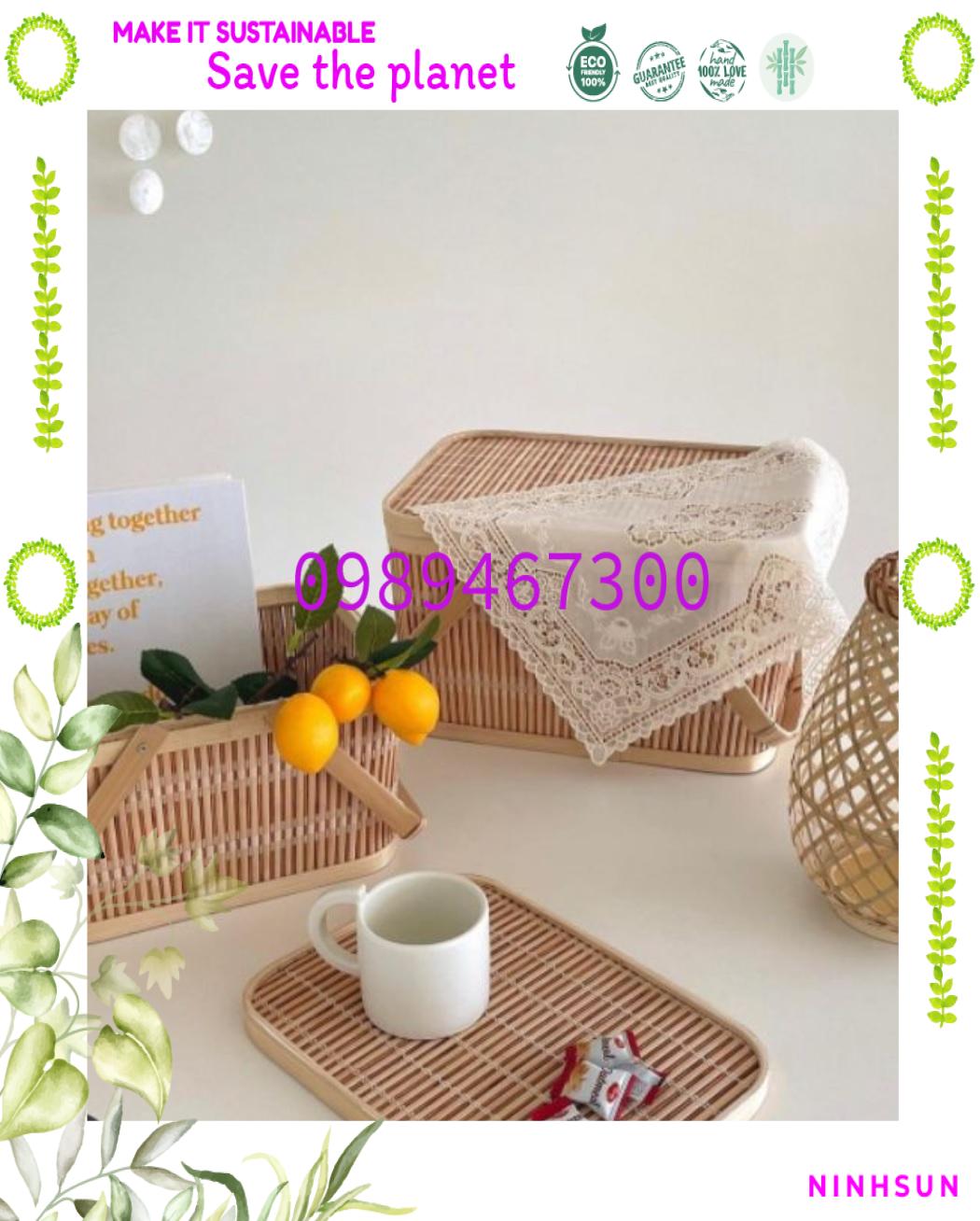 Giỏ Đựng Đồ Đa Năng, Giỏ Mây Đựng Đồ Đi Dã Ngoại Picnic Siêu Tiện Dụng Hàng Handmade Pinic Chup hình studio,Giỏ mây đan phối hình hoa đựng trái cây đi dã ngoại, Có Nắp Giỏ Đựng Trái Cây, quần áo