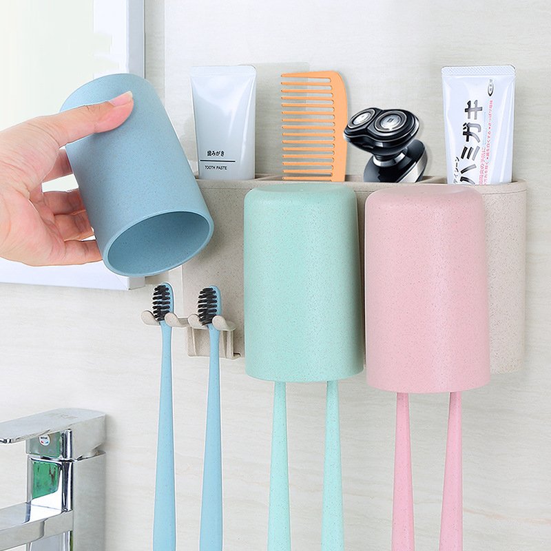 Bộ dụng cụ để bàn chải đánh răng kèm 3 cốc ECOCO E1615