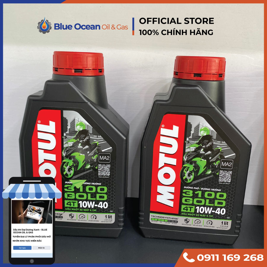 Dầu Nhớt Xe Máy Motul 3100 Gold 4T 10W40 1L