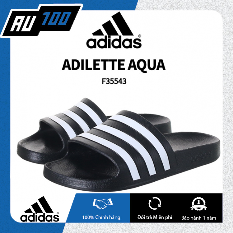 [AU100] Dép đúc Adidas Adilette Aqua Slides (Thiết kế kiểu slip-on; Thân dép đúc từ chất liệu EVA nguyên miếng; Đế trong công nghệ Cloudfoam mềm mại) [No Box]