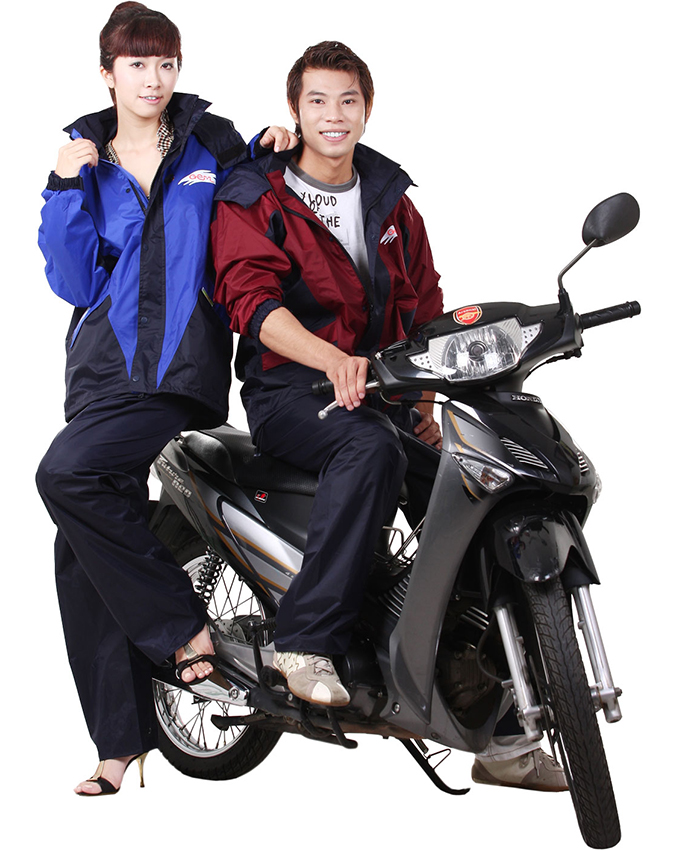Bộ áo mưa rando thông thoáng gem phối màu, có lớp lưới thoáng mát asnm-37