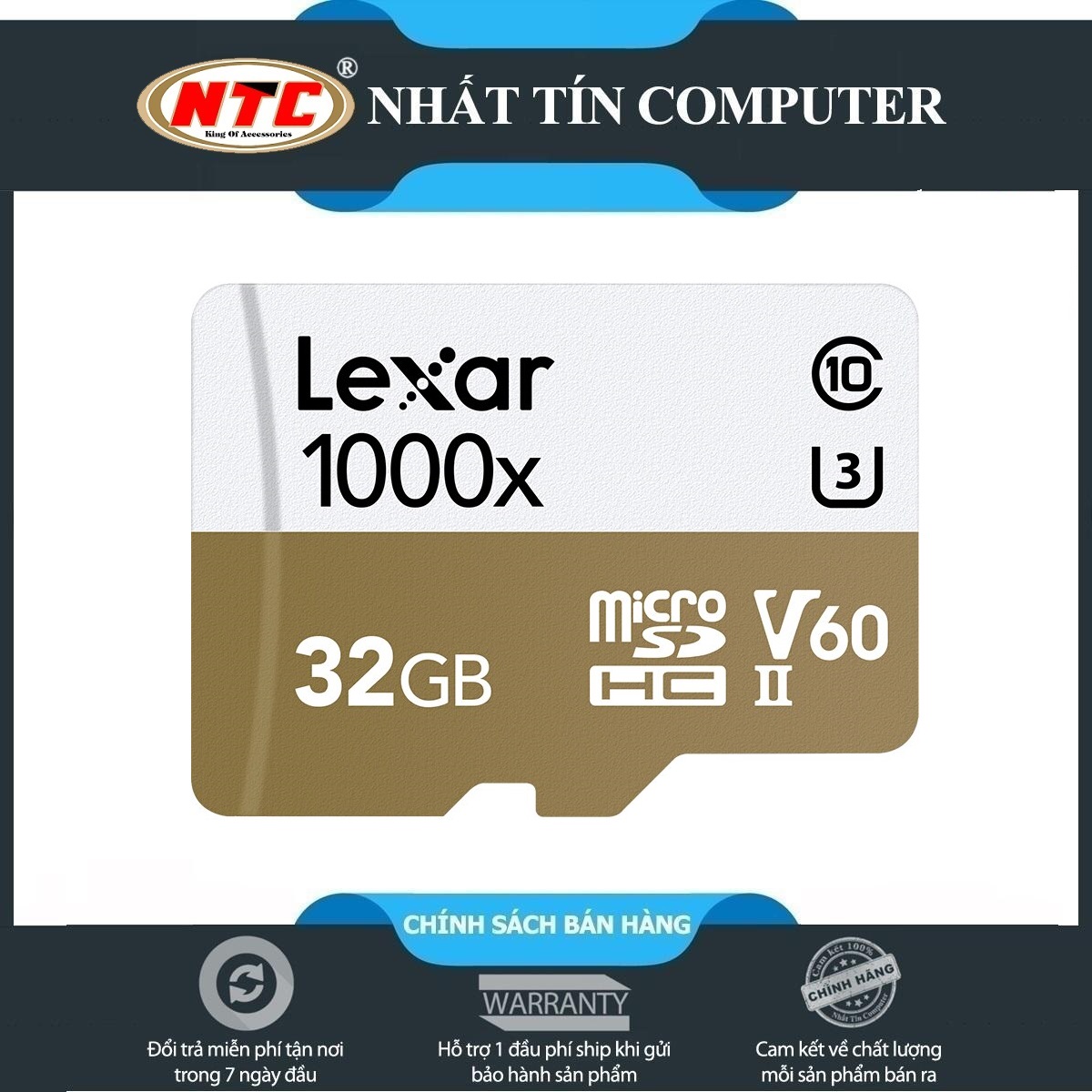 Thẻ nhớ MicroSDHC Lexar Professional 32GB 1000x UHS-II U3 V60 Read 150MB/s / Write 75MB/s (Trắng) - Không box - Nhất Tín Computer