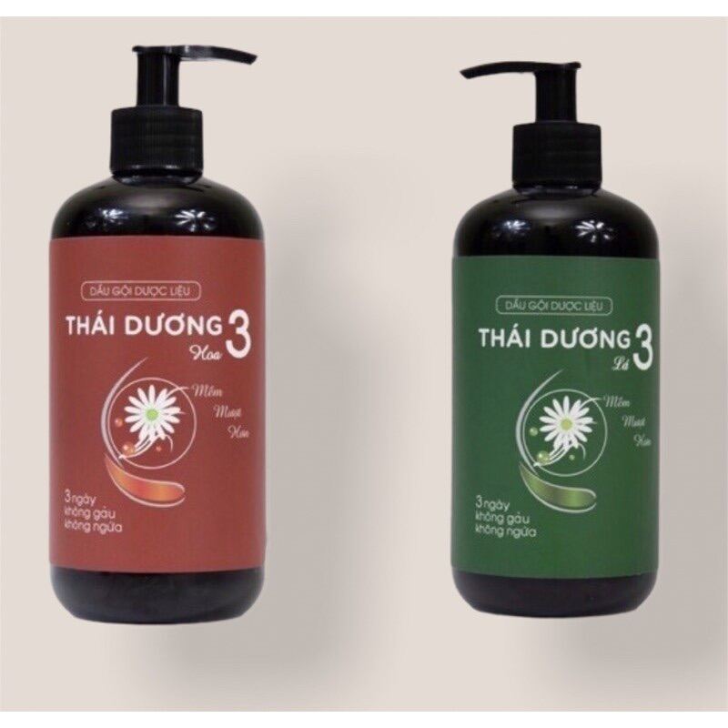 Dầu gội Dược Liệu Thái Dương 3 chai 200ml và 480ml- Hàng chính hãng