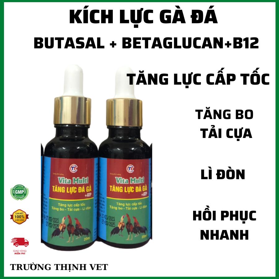  Tăng lực gà đá cấp tốc tăng bo tải cựa lì đòn hồi phục nhanh chai nhỏ giọt. Thú y Trường Thịnh 