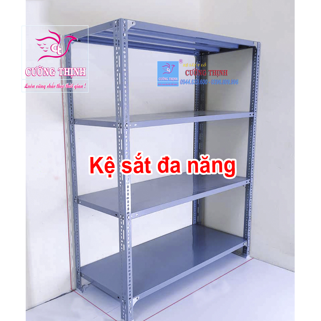 Kệ sắt đa năng 4 Tầng, Cao 1m5 x Dài 1m x Rộng 50cm, Kệ kho hàng
