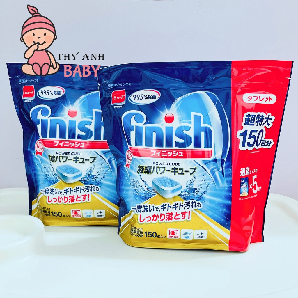 Viên rửa chén bát finish power cube nhật bản dành cho máy rửa bát