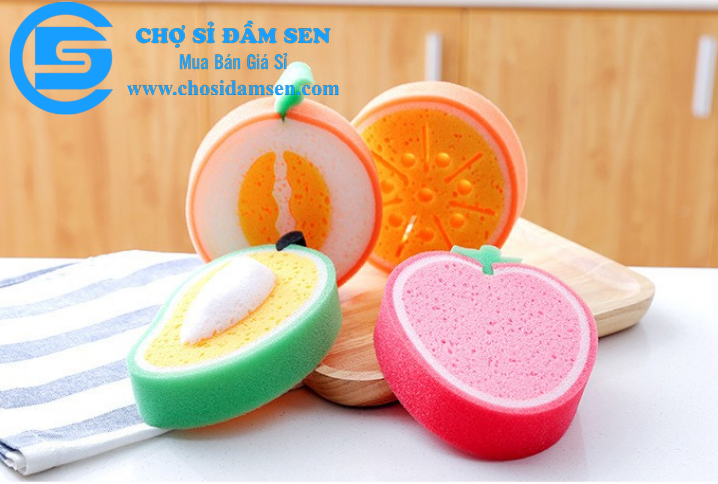 Miếng rửa chén bát tạo bọt hình trái cây. Miếng rửa chén bát Trái Cây cute G315-MRC-traicay