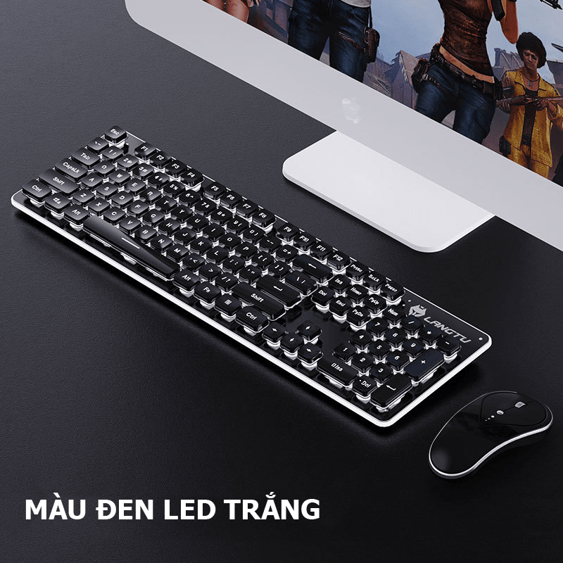 Combo bàn phím chuột không dây sạc pin LANGTU LT600 Độ Phân Giải Cao 1600DPI, Thiết Kế Thông Minh, Tiện Dụng, Tuổi Thọ Pin Lâu - GIAO MÀU NGẪU NHIÊN