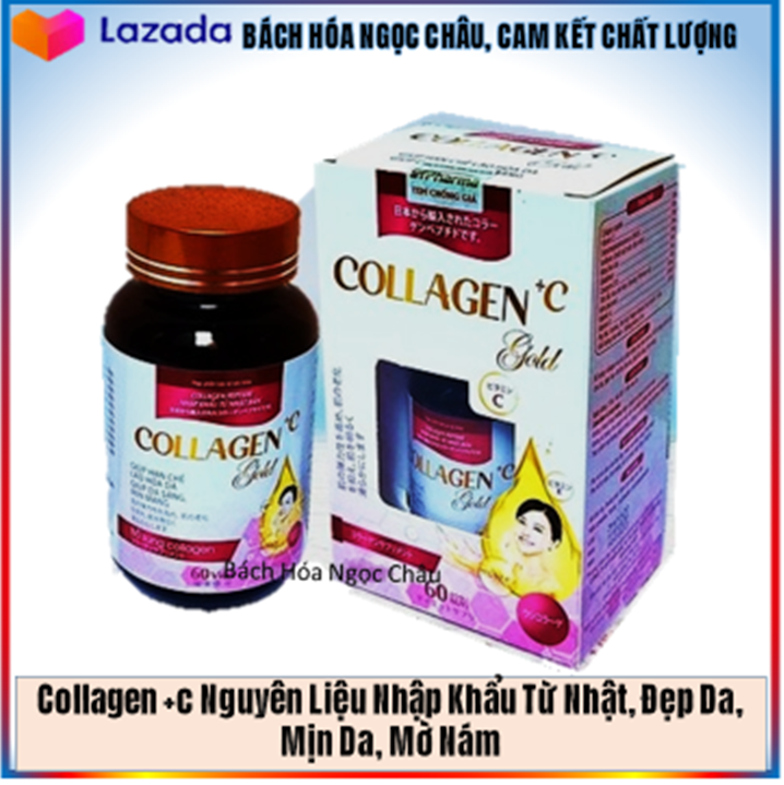 Thành Phần Collagen 120mg Nhập Khẩu Nhật Bản- Viên Uống Đẹp Da Collagen Gold (65NcTl Hồng)