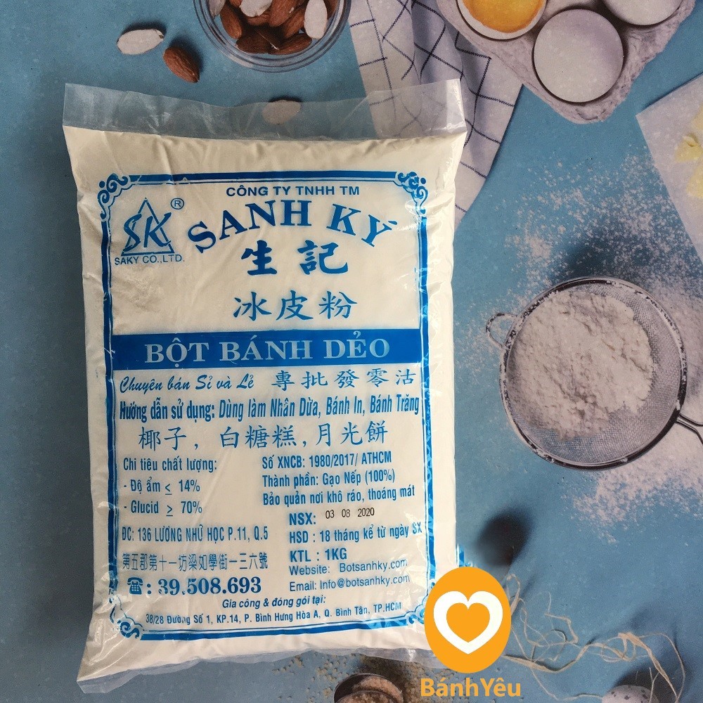 Bột bánh dẻo xanh (trộn nhân) Sanh Ký 1kg
