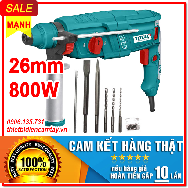 Máy khoan đục total th308268 800w 26mm