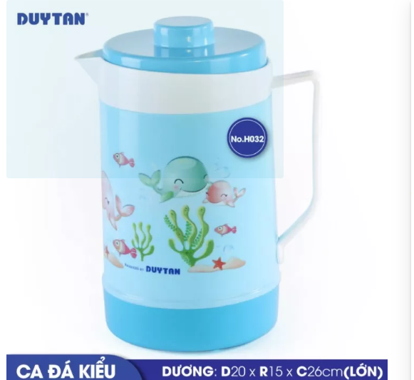Ca đá kiểu lớn nhựa duy tân 3 lít no.h032