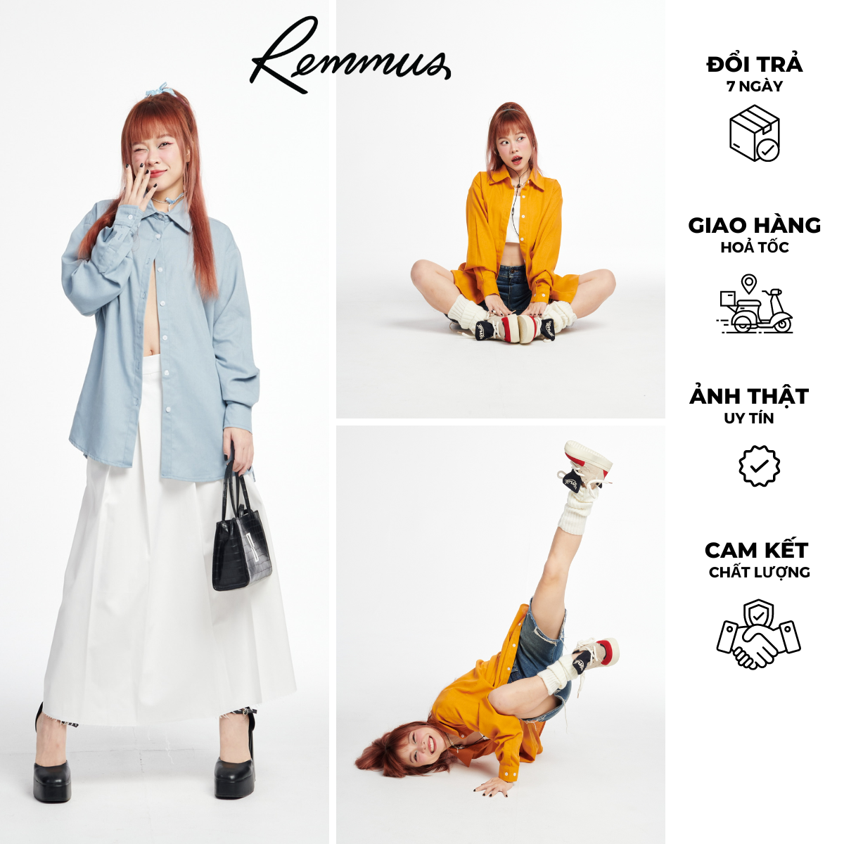 Áo sơ mi bền vững - Sơ Mi Kẹo ngọt Linen unisex Remmus