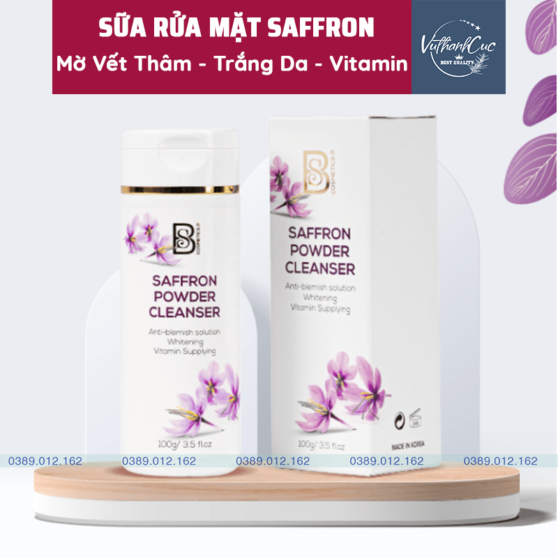 Bột rửa mặt Saffron - Saffron powder clean 3Trong 1
