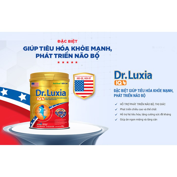 Sữa bột Dr Luxia IQ 4 Giúp tiêu hóa khỏe mạnh, phát triển trí não