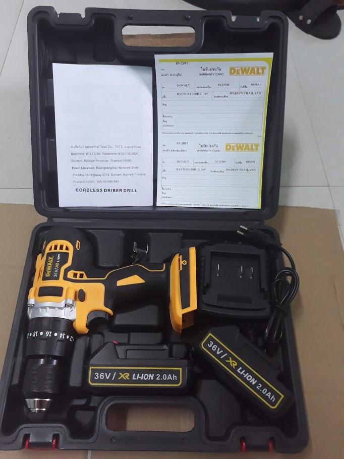 Máy khoan pin búa Dewalt Dcd700 36vmax, Made in Thái lan, đầu kẹp mũi khoan 13mm, khoan bê tông khỏe-Shop ThaoMy