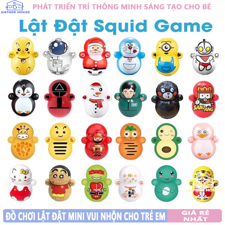 Lật đật mini nhiều nhân vật siêu dễ thương cho bé - đồ chơi lật đật mini cho trẻ em nhiều mẫu giá rẻ giúp giải tỏa căng thẳng